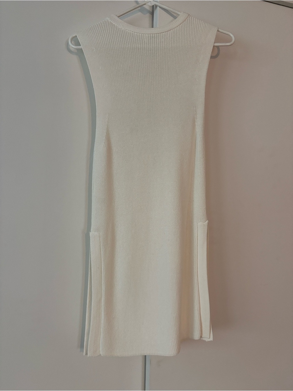 Wilfred Cream Sleeveless Knit Tunic Sweater